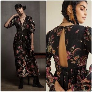 Anthropologie Paisley Maxi Dress- 6